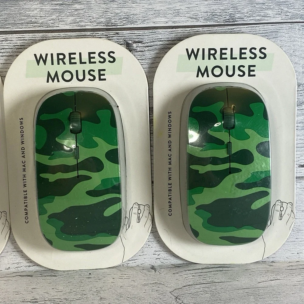 Vivitar Wireless Mouse Green Camo Compatible Mac Windows Travel Sealed Lot Of 4